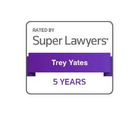 Super Lawyer Trey Yates 5 Years Logo